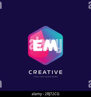 initial logo With Colorful template vector. Stock Vector