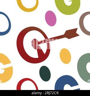 dart target arrow seamless pattern vector Stock Vector