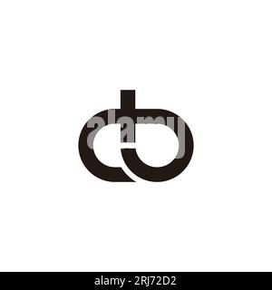 letter db simple loop line geometric logo vector Stock Vector