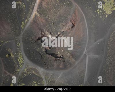 An aerial view of Mount Etna, on the Italian island of Sicily Stock Photo