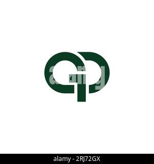 letter gp arrow geometric line logo vector Stock Vector