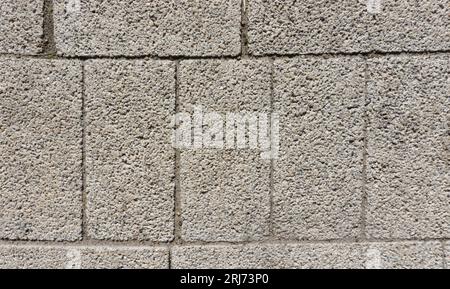 Gray paving stones with large rectangular elements. Close photo. Stock Photo