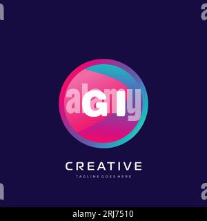 initial logo With Colorful template vector. Stock Vector