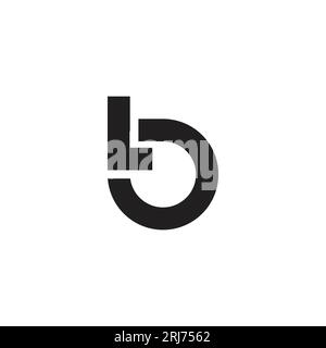 letter lb simple loop geometric logo vector Stock Vector