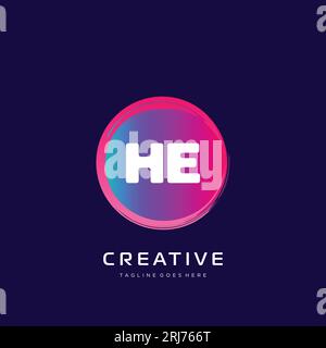 initial logo With Colorful template vector. Stock Vector