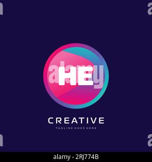 initial logo With Colorful template vector. Stock Vector