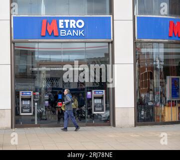 Metro Bank branch on Wimbledon Bridge, London, UK Stock Photo