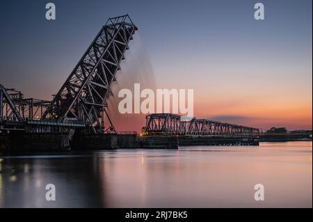 Amtrak Old Saybrook – Old Lyme Bridge   Old Lyme, Connecticut, USA Stock Photo