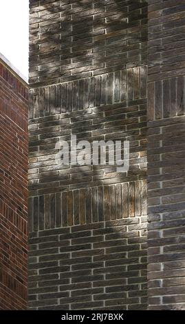 Brickwork detail. Wellington Road, London, United Kingdom. Architect: Alan Power Architects Ltd, 2022. Stock Photo
