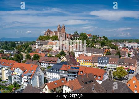 View from Eckhartsberg onto the historic centre with the Roman minster of St. Stephan, Breisach am Rhein, Upper Rhine, Black Forest, Baden-Wuerttember Stock Photo