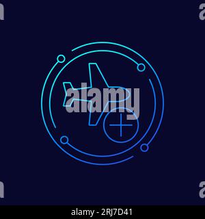 add a flight icon with an airplane Stock Vector Image & Art - Alamy