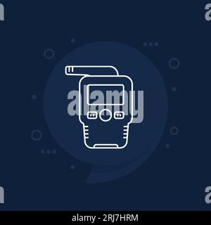 alcohol meter line icon vector. alcohol meter sign. isolated contour ...