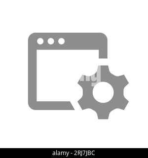 Settings Icon, Gear Icon Vector, Gear Symbol Illustration. for Web