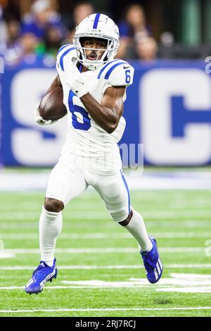 Indianapolis Colts Wide Receiver Isaiah McKenzie (6) Is Brought Down ...