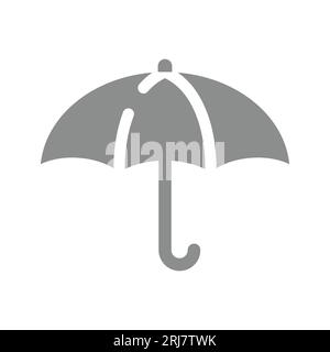 Umbrella vector icon. Simple glyph symbol. Stock Vector