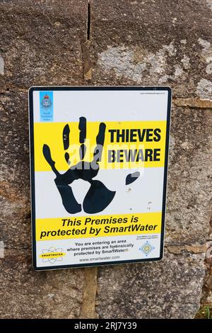 Thieves Beware sign Stock Photo