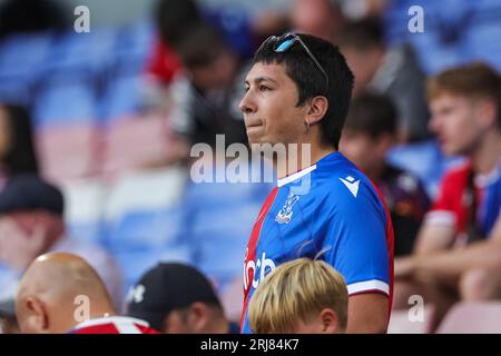 Crystal Palace fans begin to take their seat ahead of the Premier League match Crystal Palace vs Arsenal at Selhurst Park, London, United Kingdom, 21st August 2023  (Photo by Mark Cosgrove/News Images) Stock Photo