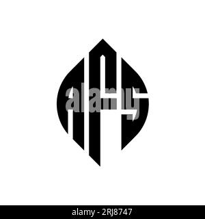 AFS circle letter logo design with circle and ellipse shape. AFS ellipse letters with typographic style. The three initials form a circle logo. AFS Ci Stock Vector