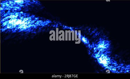 Blue abstract bright magical cosmic energy electric bright bright light texture background of strips, energetic lines, threads intertwined together an Stock Vector