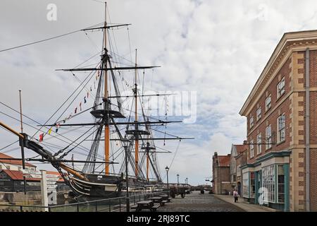 HMS Trincomalee at the National Museum of the Royal Navy, Hartlepool, County Durham, England, United Kingdom Stock Photo