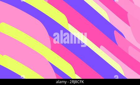 Simple background from minimalistic magical multicolored abstract bright inclined lines of waves of strips of geometric shapes. Vector illustration. Stock Vector