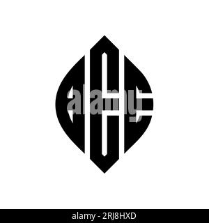 BEE circle letter logo design with circle and ellipse shape. BEE ellipse letters with typographic style. The three initials form a circle logo. BEE Ci Stock Vector