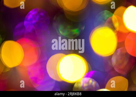 Abstract festive elegant background of blurred with bokeh lights and stars texture Stock Photo