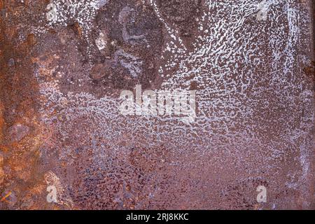 Rust and oxidized metal background. Grunge rusted metal texture. Old worn metallic iron panel Stock Photo