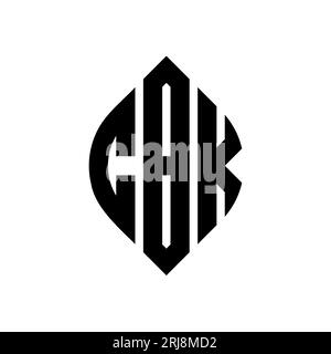 CBK circle letter logo design with circle and ellipse shape. CBK ellipse letters with typographic style. The three initials form a circle logo. CBK Ci Stock Vector