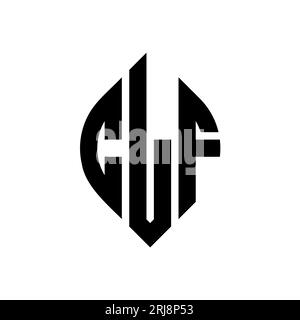 CLF circle letter logo design with circle and ellipse shape. CLF ellipse letters with typographic style. The three initials form a circle logo. CLF Ci Stock Vector