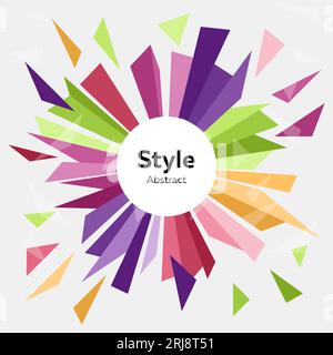 Isolated graphic element on abstract colorful background design Stock Vector