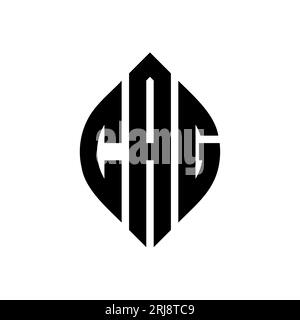 CAG circle letter logo design with circle and ellipse shape. CAG ellipse letters with typographic style. The three initials form a circle logo. CAG Ci Stock Vector