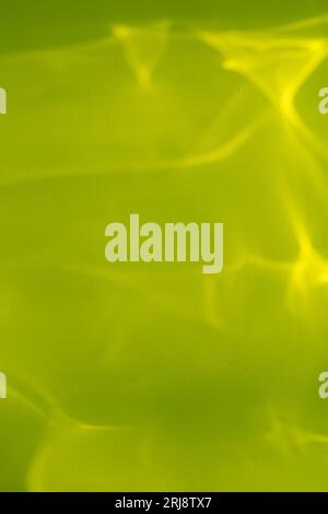 Green light shadow overlay background. Underwater effect image mockup, light shadow overlay background, caustic, reflection backdrop, refraction Stock Photo