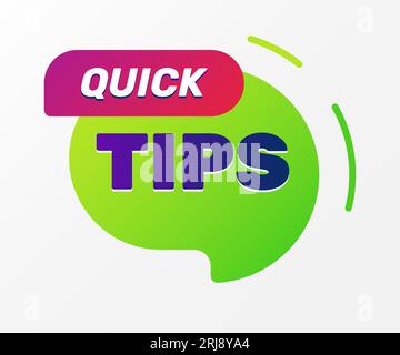 Quick tips poster design Stock Vector