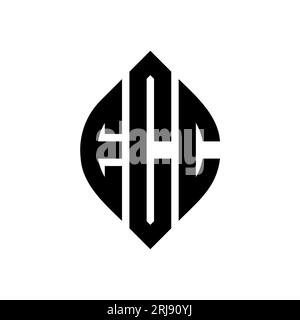 ECC circle letter logo design with circle and ellipse shape. ECC ellipse letters with typographic style. The three initials form a circle logo. ECC Ci Stock Vector