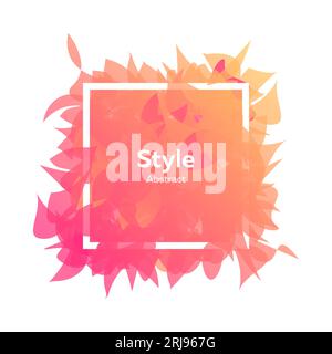 Abstract style template with shapes being in motion Stock Vector