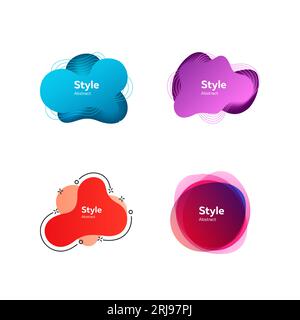 Bright multi-colored abstract forms Stock Vector