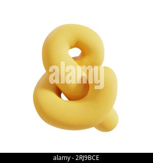 fluffy 3D combinatorial font typography - special character percent Stock Photo