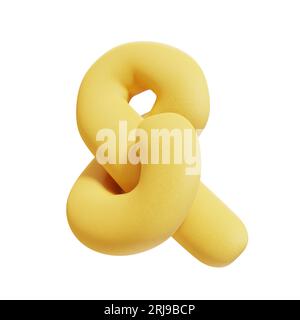 fluffy 3D combinatorial font typography - special character ampersand Stock Photo