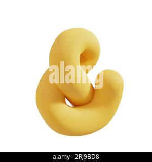 fluffy 3D combinatorial font typography - special character ampersand Stock Photo