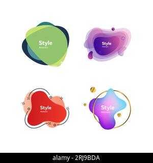 Soft fluid shapes with text sample Stock Vector