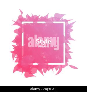 Abstract modern emblem with shapes looking like flames Stock Vector