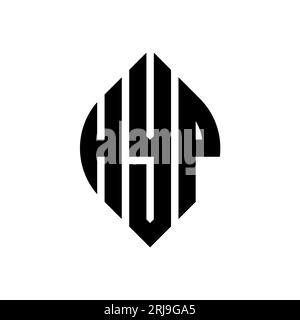 HYP circle letter logo design with circle and ellipse shape. HYP ...