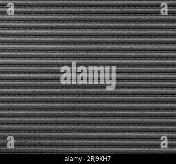 Elastic rubber texture in black color. line strange, close up shot Stock Photo