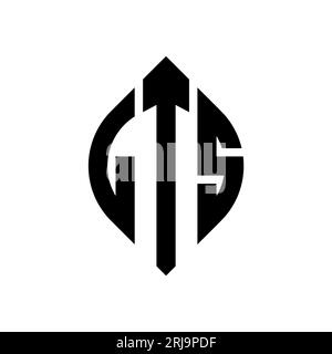 LTS circle letter logo design with circle and ellipse shape. LTS ellipse letters with typographic style. The three initials form a circle logo. LTS Ci Stock Vector