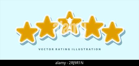 Five Star Rating With Trophy Icon vector design inspiration Stock Vector
