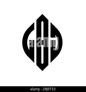LBJ circle letter logo design with circle and ellipse shape. LBJ ellipse letters with typographic style. The three initials form a circle logo. LBJ Ci Stock Vector