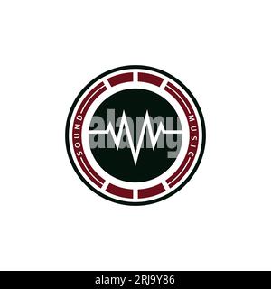 Music Equalizer Sound Waveform Logo With Initials Letter M Design Inspiration Stock Vector