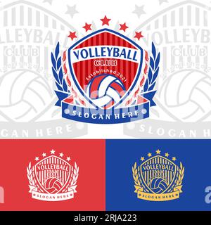 Volleyball Team Logo Badge, American Sports Logo Stock Vector