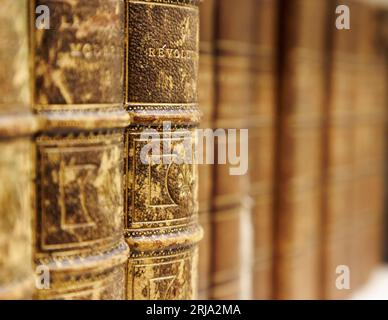 Row of old books Stock Photo